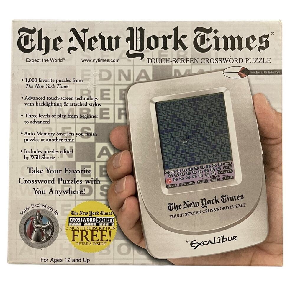 Vintage Excalibur The New York Times Touch-Screen Crossword Puzzle NEW